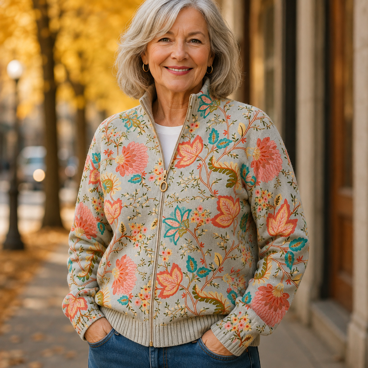 Anita™ | Vest met vintage bloementuin