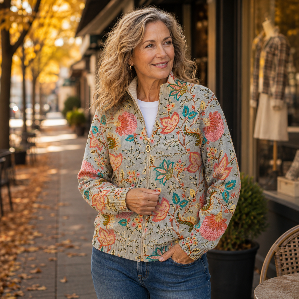 Anita™ | Vest met vintage bloementuin