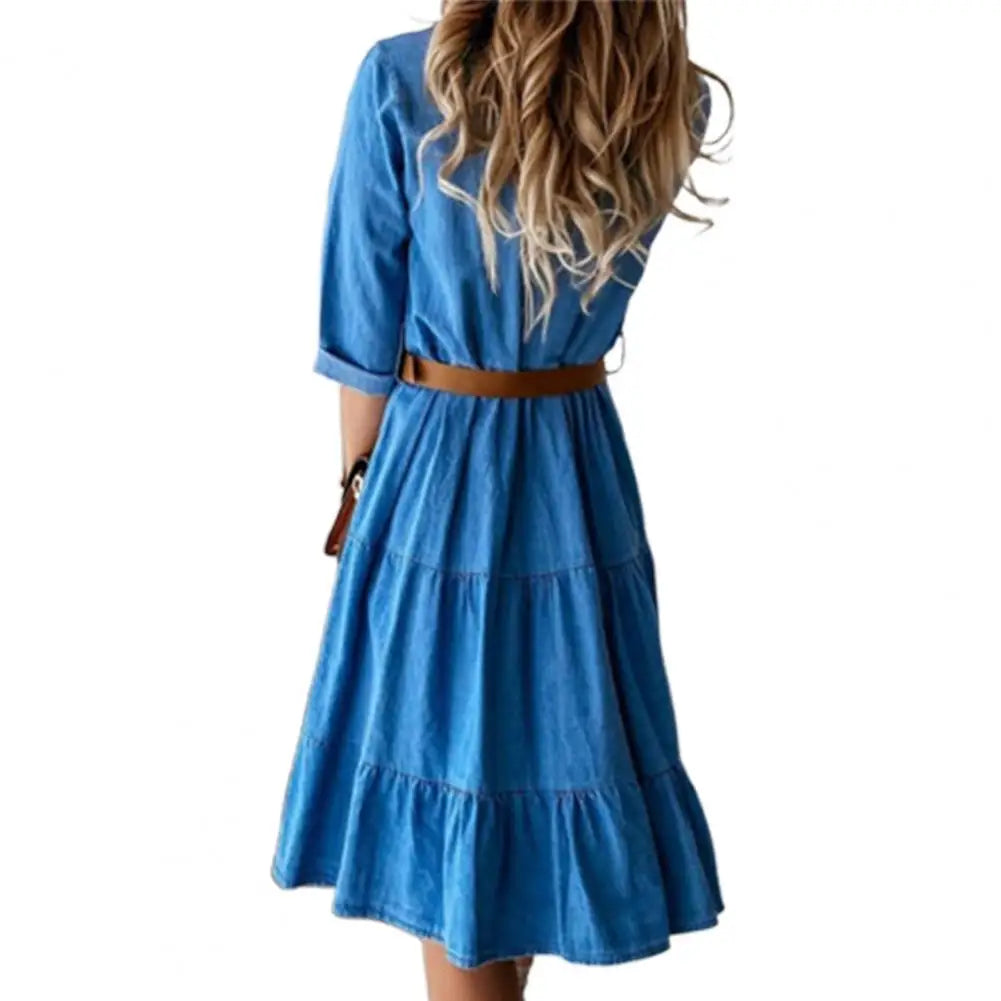 Vestido Fashion Cinturón Premium