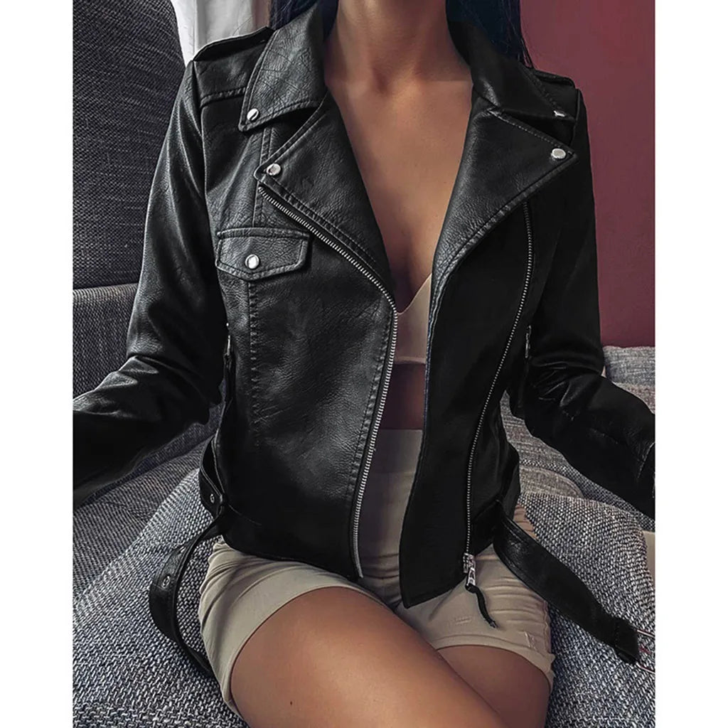 Chaqueta Cuero Premium Mujer