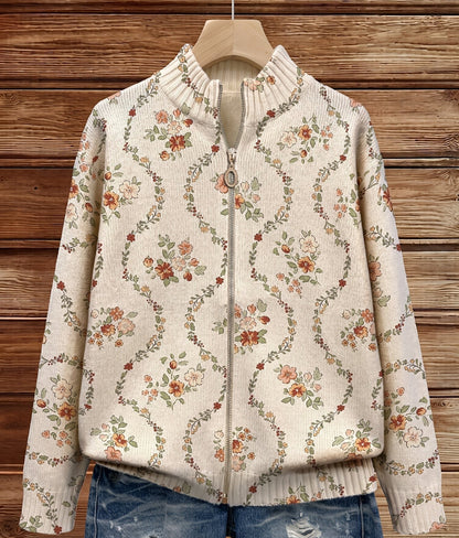 Truus™ | Vest met zachte bloemenranken
