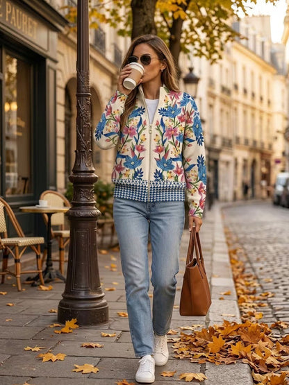 Petra™ | Vest met botanische tuinprint