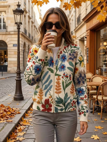 Petra™ | Vest met botanische tuinprint
